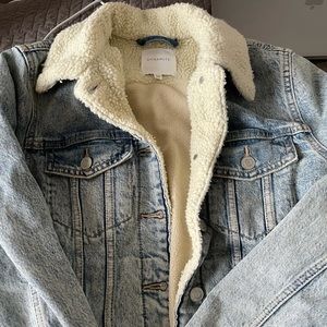 Jeans fuzzy jacket